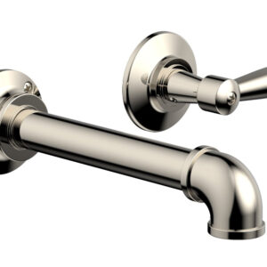 Phylrich WORKS 2 Single Handle Wall Lavatory Set – Lever Handles 221-16 – Polished Nickel