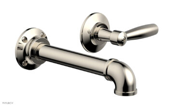 Phylrich WORKS 2 Single Handle Wall Lavatory Set - Lever Handles 221-16 - Polished Nickel