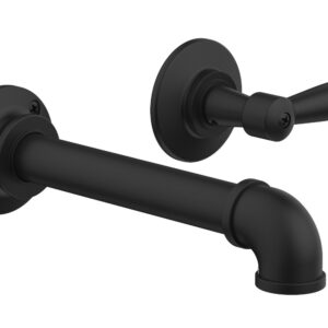 Phylrich WORKS 2 Single Handle Wall Lavatory Set – Lever Handles 221-16 – Matte Black
