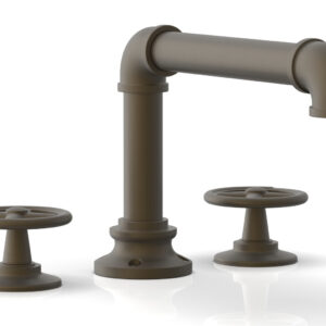 Phylrich WORKS 2 Deck Tub Set – Cross Handles 221-40 – Architectural Bronze