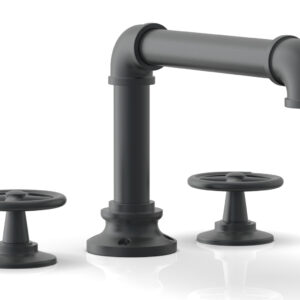 Phylrich WORKS 2 Deck Tub Set – Cross Handles 221-40 – Gun Metal