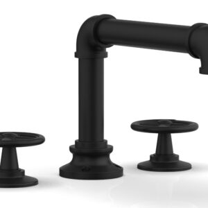 Phylrich WORKS 2 Deck Tub Set – Cross Handles 221-40 – Matte Black