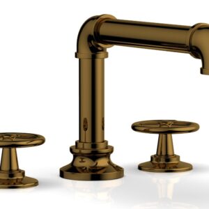 Phylrich WORKS 2 Deck Tub Set – Cross Handles 221-40 – French Brass