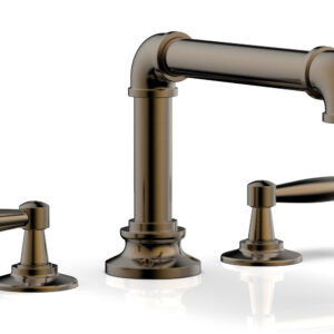 Phylrich WORKS 2 Deck Tub Set – Lever Handles 221-41 – Antique Brass