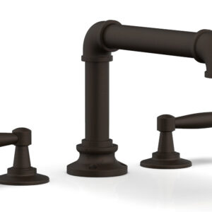 Phylrich WORKS 2 Deck Tub Set – Lever Handles 221-41 – Antique Bronze