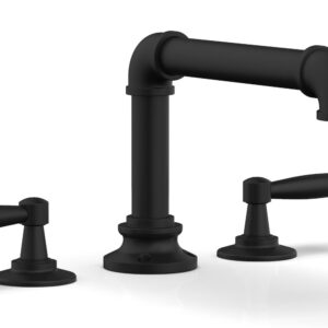 Phylrich WORKS 2 Deck Tub Set – Lever Handles 221-41 – Matte Black