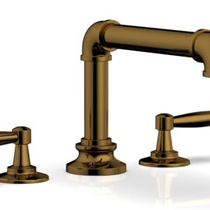 Phylrich WORKS 2 Deck Tub Set – Lever Handles 221-41 – French Brass