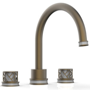 Phylrich JOLIE Deck Tub Set – Round Handles with “Grey” Accents 222-40 – Architectural Bronze