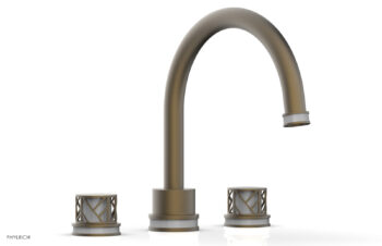 Phylrich JOLIE Deck Tub Set - Round Handles with "Grey" Accents 222-40 - Architectural Bronze
