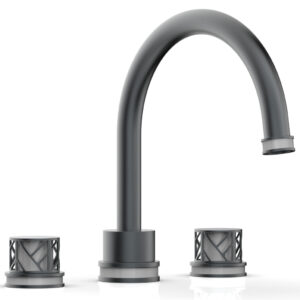 Phylrich JOLIE Deck Tub Set – Round Handles with “Grey” Accents 222-40 – Gun Metal