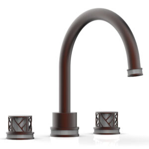 Phylrich JOLIE Deck Tub Set – Round Handles with “Grey” Accents 222-40 – Weathered Copper