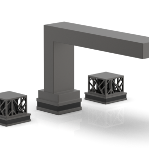 Phylrich JOLIE Deck Tub Set – Square Handles with “Black” Accents 222-41 – Oil Rubbed Bronze
