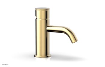 Phylrich BASIC II Single Hole Lavatory Faucet, Knurled Handle 230-06 - Satin Brass