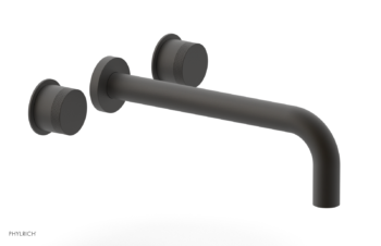 Phylrich Basic II 10"  Wall Lavatory Set - Knurled Handles 230-11-10 - Oil Rubbed Bronze