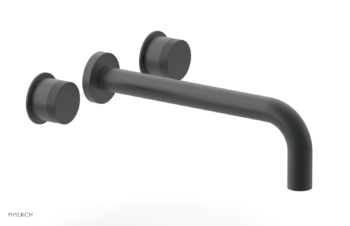Phylrich Basic II 10"  Wall Lavatory Set - Knurled Handles 230-11-10 - Gun Metal