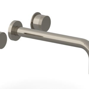 Phylrich Basic II 10″  Wall Lavatory Set – Knurled Handles 230-11-10 – Polished Nickel