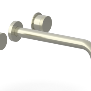 Phylrich Basic II 10″  Wall Lavatory Set – Knurled Handles 230-11-10 – Satin Nickel