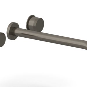 Phylrich Basic II 12″  Wall Lavatory Set – Knurled Handles 230-11-12 – Pewter