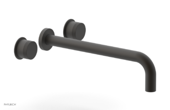 Phylrich Basic II 12"  Wall Lavatory Set - Knurled Handles 230-11-12 - Oil Rubbed Bronze