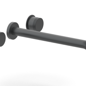 Phylrich Basic II 12″  Wall Lavatory Set – Knurled Handles 230-11-12 – Gun Metal