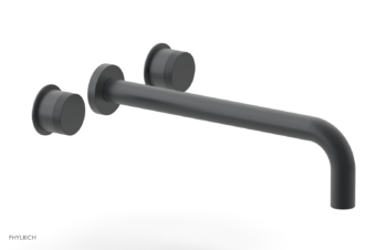 Phylrich Basic II 12"  Wall Lavatory Set - Knurled Handles 230-11-12 - Gun Metal