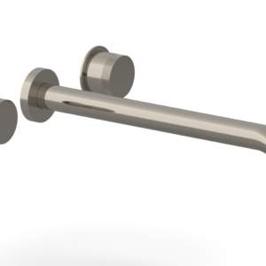 Phylrich Basic II 12″  Wall Lavatory Set – Knurled Handles 230-11-12 – Polished Nickel