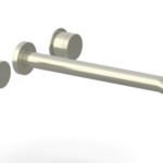 Phylrich Basic II 12"  Wall Lavatory Set - Knurled Handles 230-11-12 - Satin Nickel