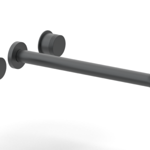 Phylrich Basic II 14″  Wall Lavatory Set – Knurled Handles 230-11-14 – Gun Metal