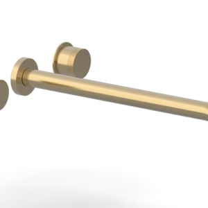 Phylrich Basic II 14″  Wall Lavatory Set – Knurled Handles 230-11-14 – Satin Brass