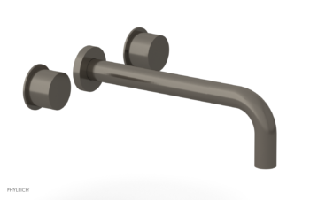 Phylrich Basic II 10"  Wall Lavatory Set - Smooth Handles 230-12-10 - Pewter