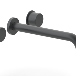 Phylrich Basic II 10″  Wall Lavatory Set – Smooth Handles 230-12-10 – Gun Metal