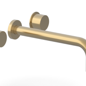 Phylrich Basic II 10″  Wall Lavatory Set – Smooth Handles 230-12-10 – Satin Brass