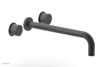 Phylrich Basic II 12"  Wall Lavatory Set - Smooth Handles 230-12-12 - Gun Metal