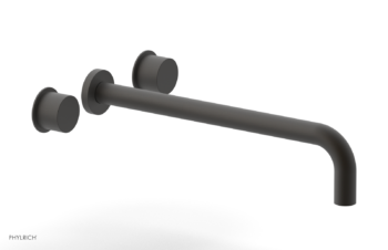 Phylrich Basic II 14"  Wall Lavatory Set - Smooth Handles 230-12-14 - Oil Rubbed Bronze