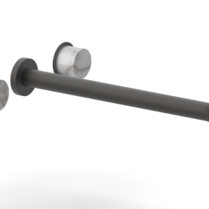Phylrich Basic II 14″  Wall Lavatory Set – White Marble Handles 230-13-14 – Oil Rubbed Bronze