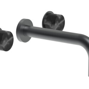 Phylrich BASIC II Wall Lavatory Set – Black Marble 230-13 – Gun Metal