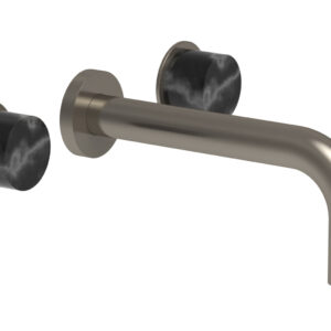 Phylrich BASIC II Wall Lavatory Set – Black Marble 230-13 – Pewter