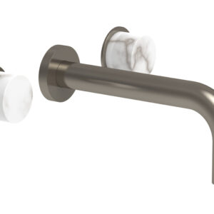 Phylrich BASIC II Wall Lavatory Set – White Marble 230-13 – Pewter