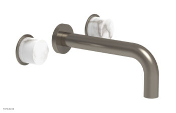 Phylrich BASIC II Wall Lavatory Set - White Marble 230-13 - Pewter