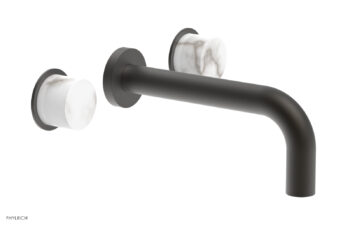 Phylrich BASIC II Wall Lavatory Set - White Marble 230-13 - Oil Rubbed Bronze