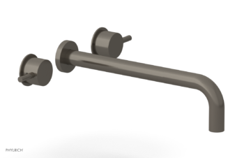 Phylrich Basic II 12"  Wall Lavatory Set - Lever Handles 230-14-12 - Pewter