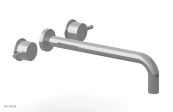 Phylrich Basic II 12"  Wall Lavatory Set - Lever Handles 230-14-12 - Polished Chrome