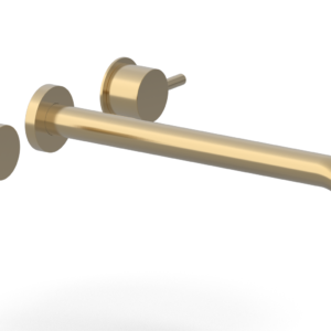 Phylrich Basic II 12″  Wall Lavatory Set – Lever Handles 230-14-12 – Satin Brass