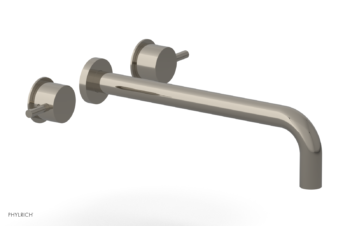 Phylrich Basic II 12"  Wall Lavatory Set - Lever Handles 230-14-12 - Polished Nickel