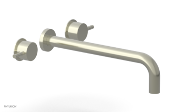 Phylrich Basic II 12"  Wall Lavatory Set - Lever Handles 230-14-12 - Satin Nickel