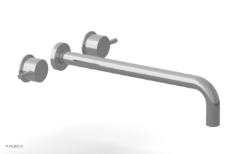 Phylrich Basic II 14"  Wall Lavatory Set - Lever Handles 230-14-14 - Polished Chrome
