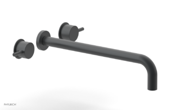 Phylrich Basic II 14"  Wall Lavatory Set - Lever Handles 230-14-14 - Gun Metal