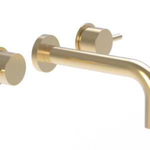 Phylrich BASIC II Wall Lavatory Set 230-14 – Satin Brass
