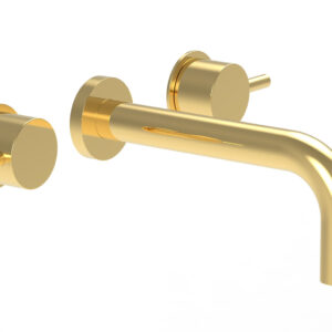 Phylrich BASIC II Wall Lavatory Set 230-14 – Polished Gold