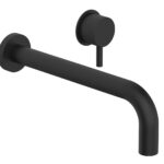 Phylrich Basic II 10" Single Handle Wall Lavatory Set - Lever Handle 230-15-10 - Matte Black